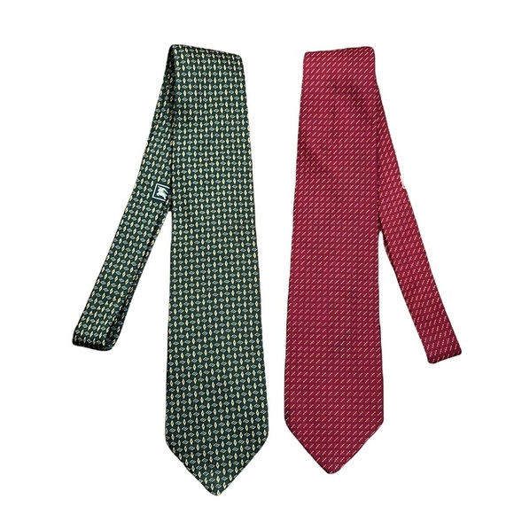 Burberry London Silk Ties - Lot of 2 - Picture 1 of 6